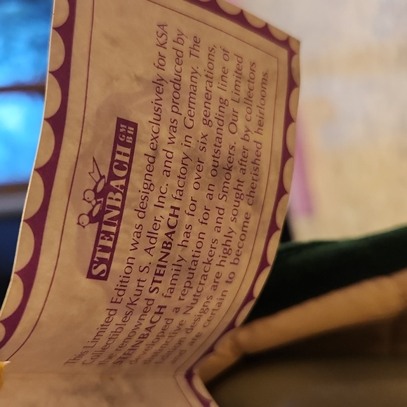 Vintage Collectible Steinbach Peter Pan Series Crocodile Nutcracker IOB with Tag - Picture 11 of 12